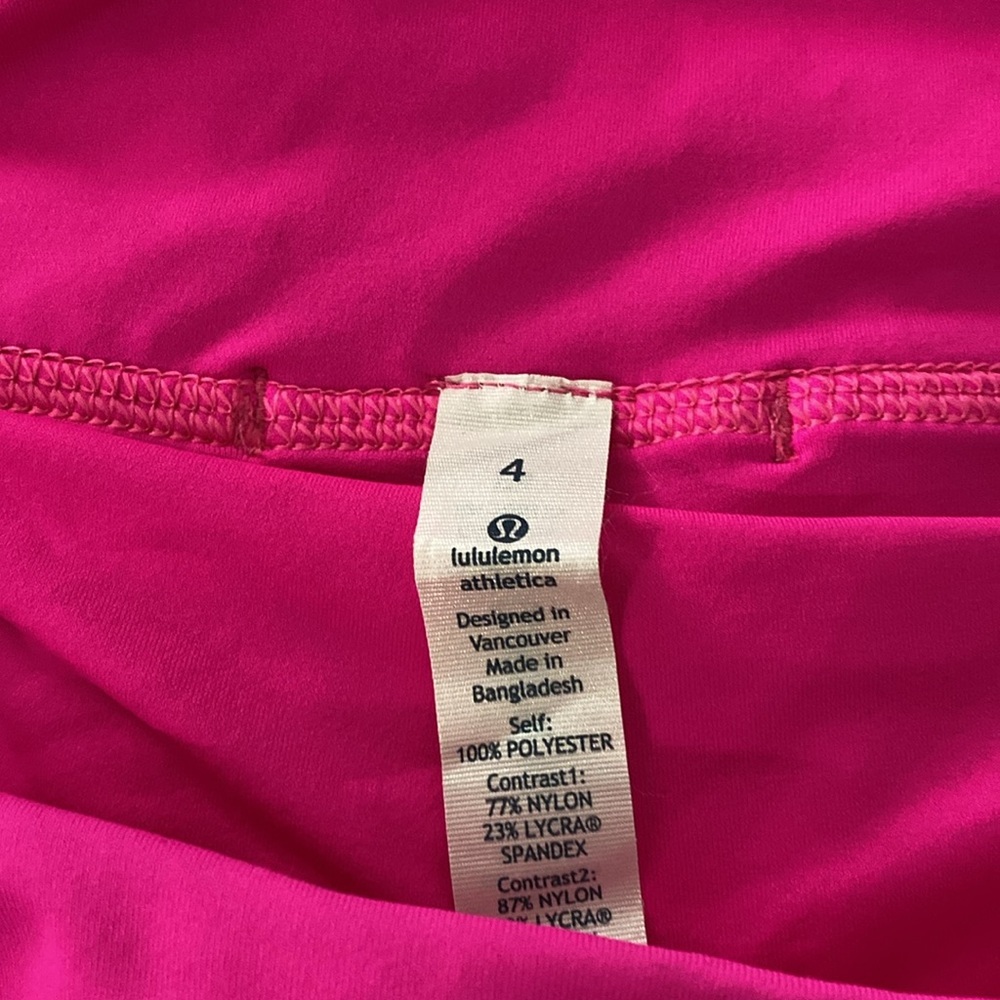 lululemon athletica Fast Cat Skirt Hyper Stripe Raspberry Glo Size 4 - Picture 2 of 13